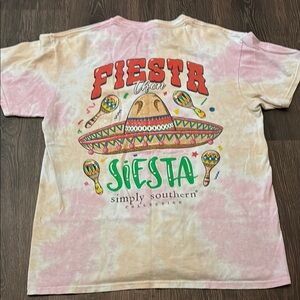 Simply Southern Tye Dye Fiesta then Siesta Tee